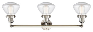 Olean 3 Light 31" Bath Vanity LIght, Polished Nickel, Seedy