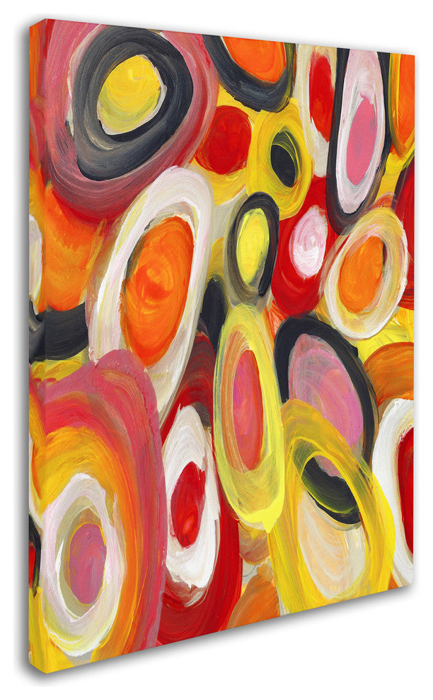 ''Colorful Abstract Circles 4'' Canvas Art, 24x18