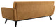 Sofa, Brown, Velvet, Modern, Mid Century Living Hotel Lounge Cafe Lobby