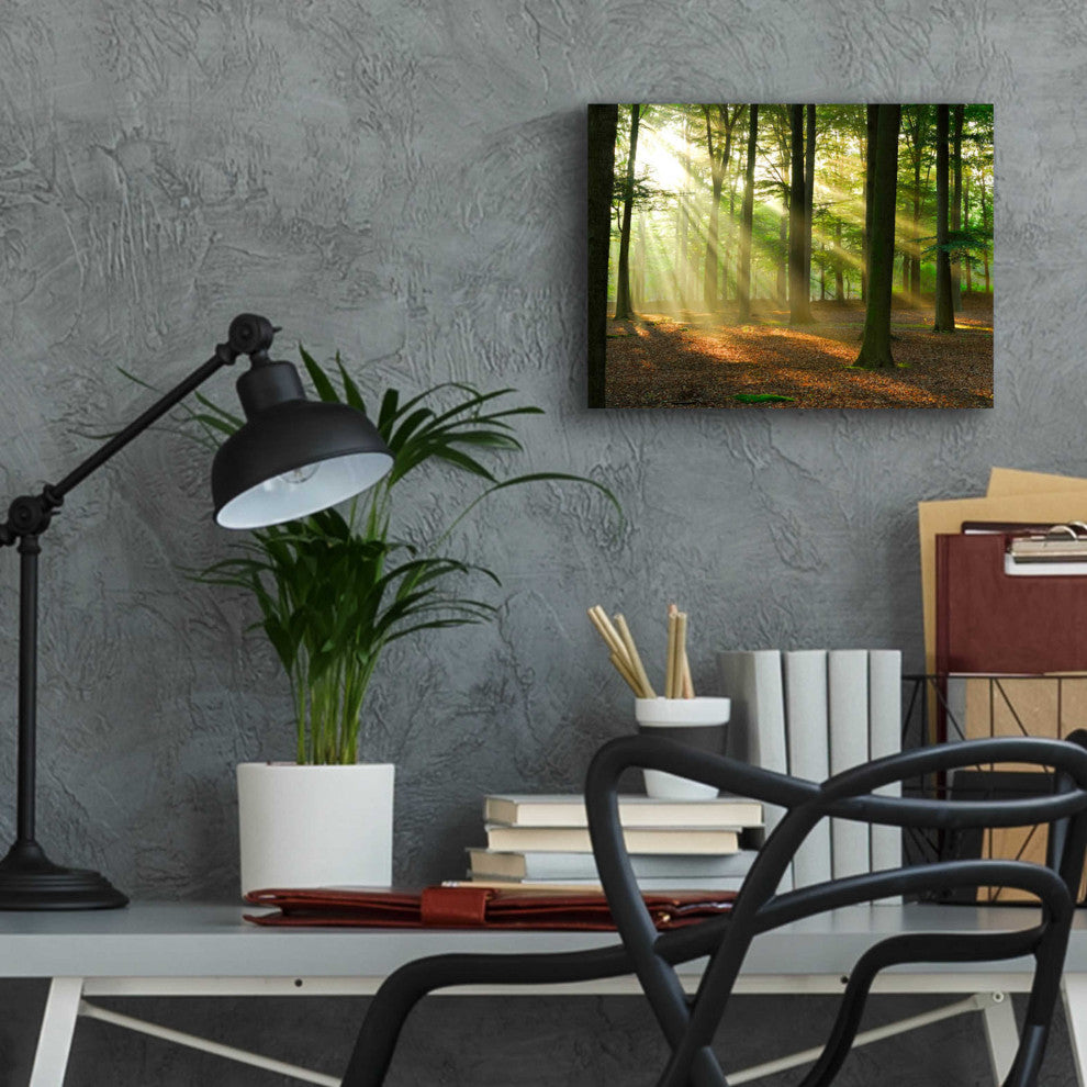 Epic Art 'Rays of Light,' Acrylic Glass Wall Art, 16"x12"