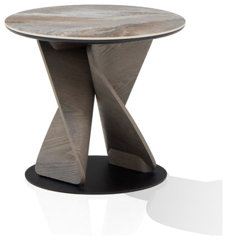 Modrest Schiff Modern Marbled Ceramic Coffee Table Set