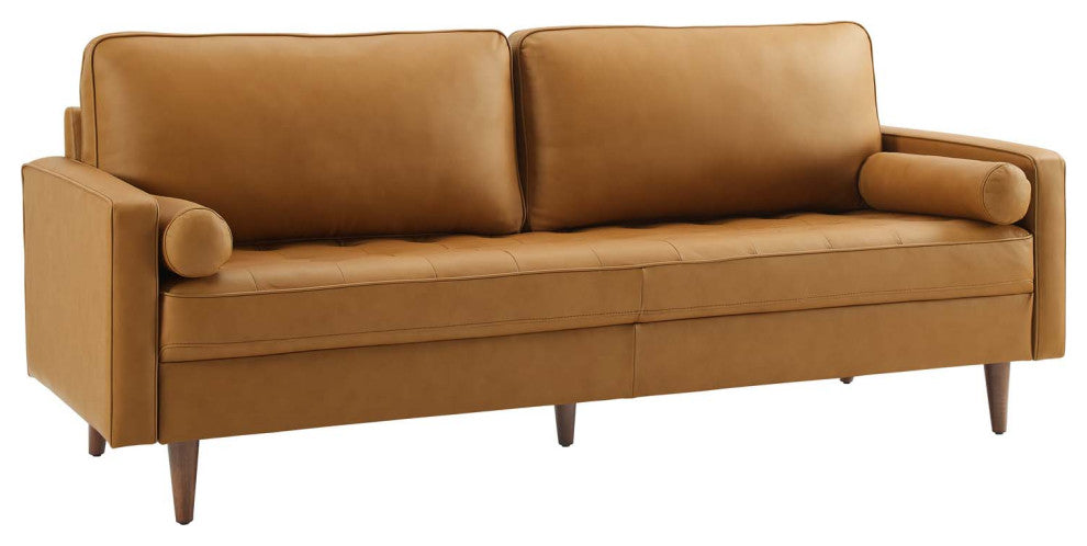 Valour 81" Leather Sofa, Tan