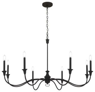 Minka Lavery Halifax County 8 Light Chandelier, Textured Black