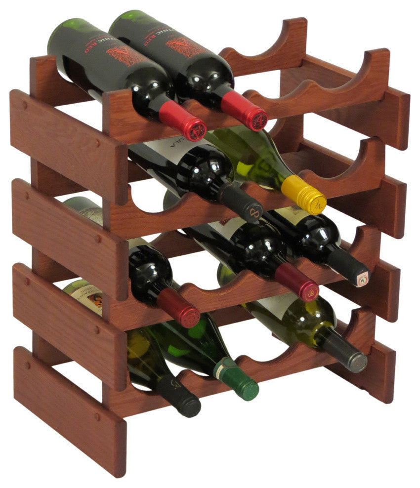 16 Bottle Dakota Wine Rack, Mahogany