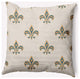 18" x 18" Fleur de Lis Indoor/Outdoor Polyester Throw Pillow, Autumn Blue