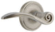 Classic Rose With Swan Lever, Satin Nickel, Privacy, Left-Handed