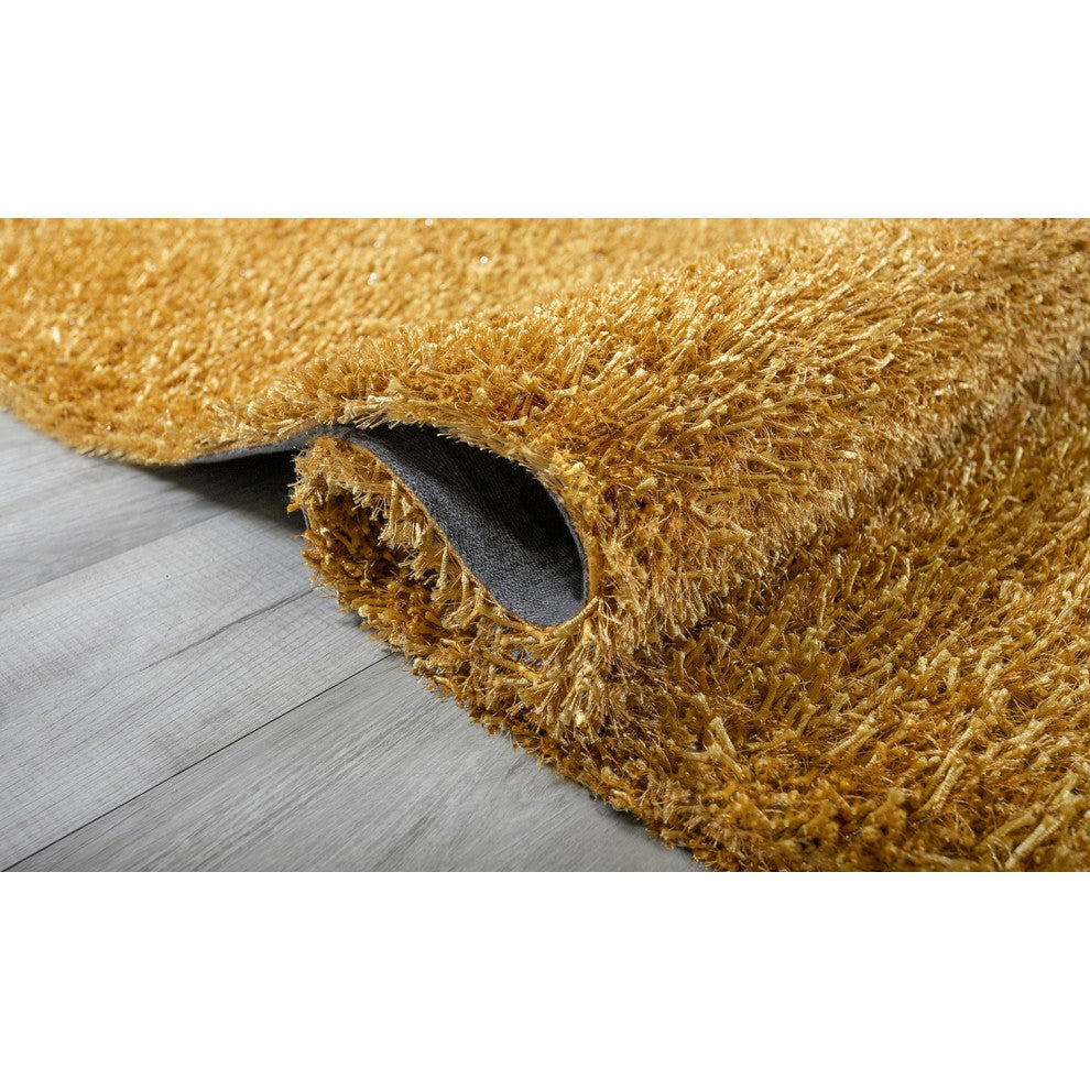 2" x 8" Gold Sparkly Runner Rug
