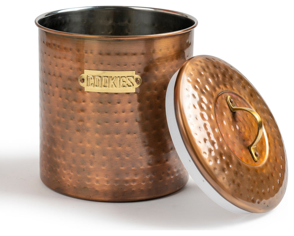 nu steel Hammered Antique Copper Cookie Jar