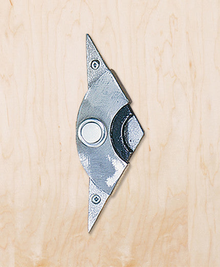 Moderno Bell Plate With Button, Polished Pewter