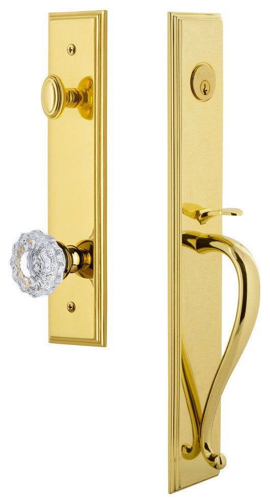 Carre' 1-Piece Dummy Handleset, S Grip and Versailles, Lifetime Brass, 849198