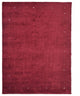 Hand Knotted Loom Silk Mix Area Rug Contemporary Red