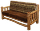 Red Cedar Log Santa Fe Couch, Bear Run and Palomino Tobacco