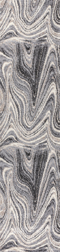 Eleni Contemporary Glam Abstract Marble Area Rug