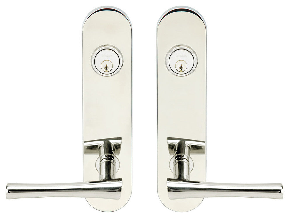 Champagne Lever, Tubular Entry, Double Cylinder, Polished Stainless Steel