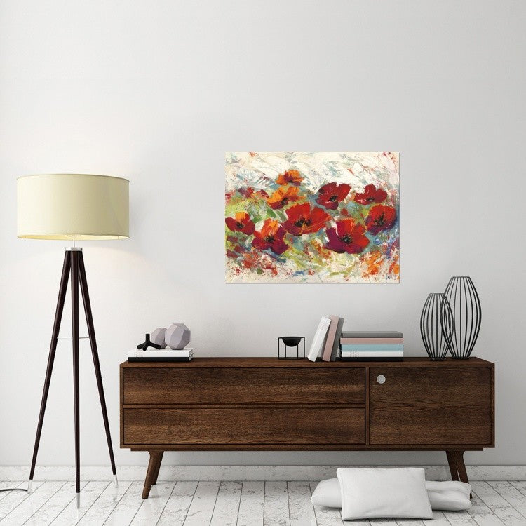 "Papaveri in Estate" Stretched Canvas Giclee by Luigi Florio, 40x30"