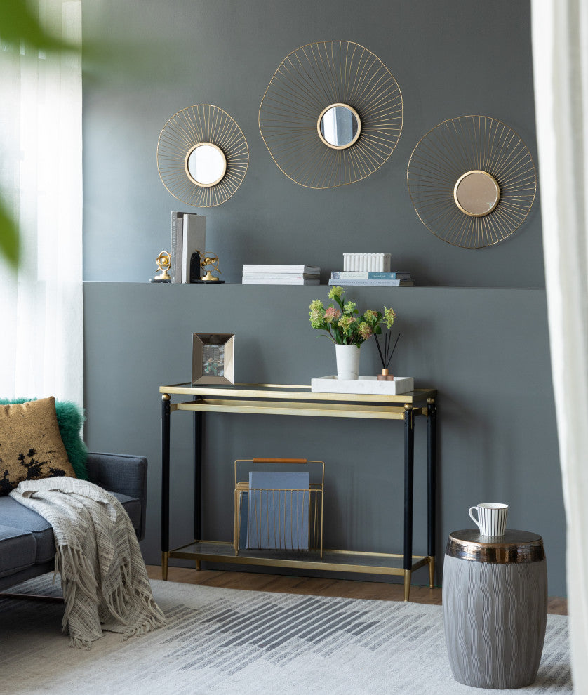 Gewnee Set of 3 Wall Mirror Abstract designed Wall mirrors