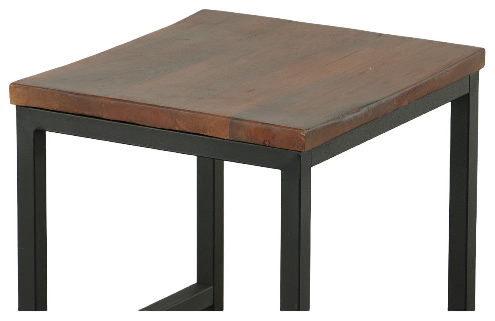 Aileen 24" Counter Stool, Chestnut/Black
