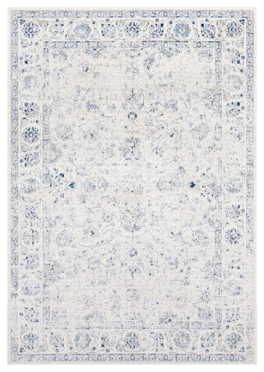 Surya Porto POO-2315 6'7"x9' Rug, White/Light Gray/Dark Blue/Mustard