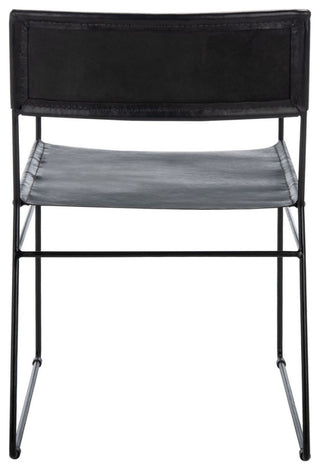Safavieh Alyx Leather Dining Chair, Black