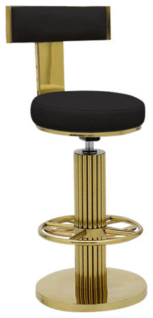 Infinity Luxury Bar Stool, Black, Swivel and Lift