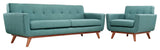 Modway 2-Piece Engage Armchair and Sofa Set, Laguna