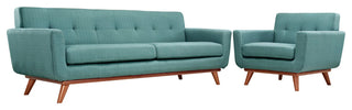 Modway 2-Piece Engage Armchair and Sofa Set, Laguna