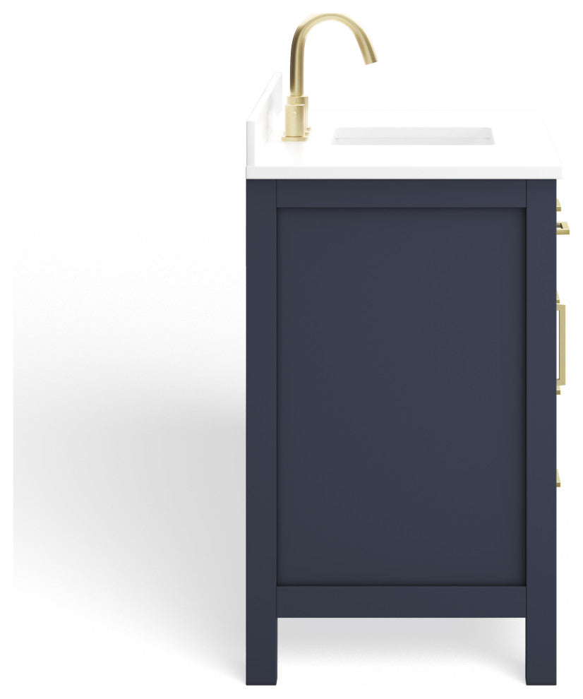 The Oswald Bathroom Vanity, Midnight Blue, 48", Single Sink, Freestanding