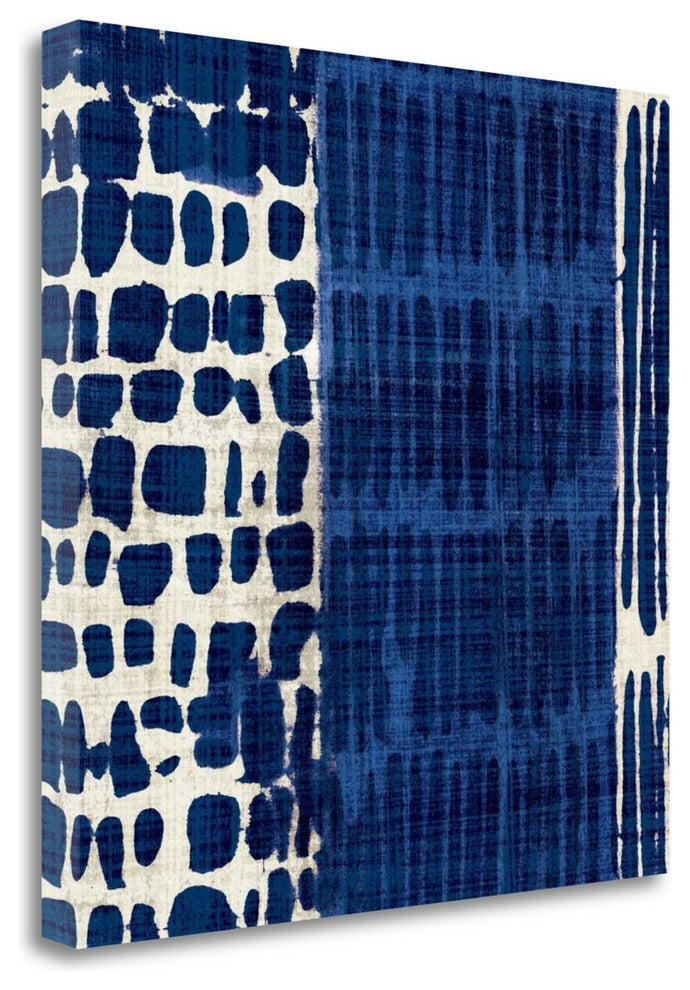 "Indigo Batik I" By Wild Apple Portfolio, Giclee Print on Gallery Wrap Canvas