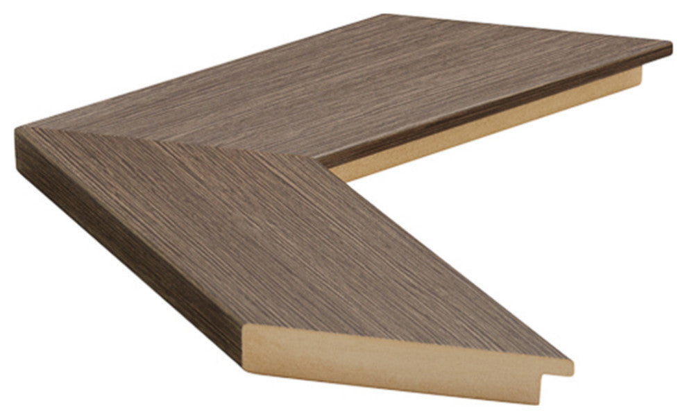 Pendleton Framed Wall Mirror, Grey Oak, 20" X 48"