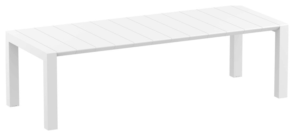 Pacific 11-Piece Dining Set, Table and Arm Chairs, White Frame/White Sling