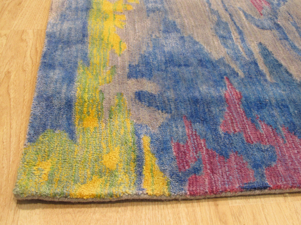 Multi-Colored Contemporary Abstract Bamboo Picaso Area Rug