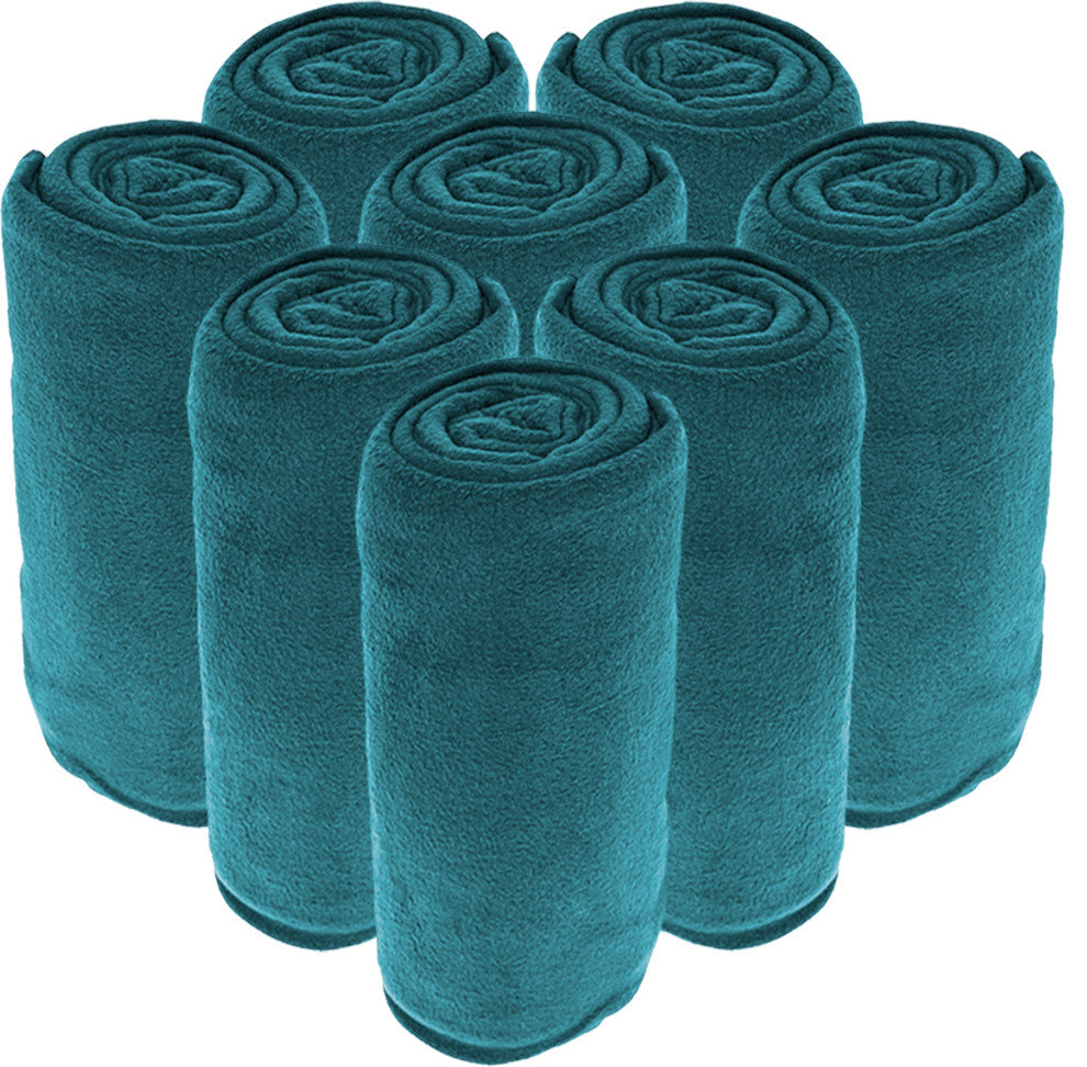 Bare Home Bulk Microplush Blankets, Emerald, Twin/Twin Xl, 16 Pack