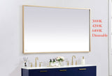 Modern Brass Led Mirror