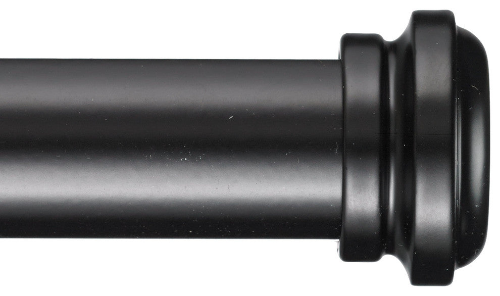 Deco Traverse Rod 1 With Empire Finials, Black, 132
