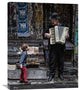 "The Busker And The Boy" Stretched Canvas Giclee by Vince Russell, 24"x30"