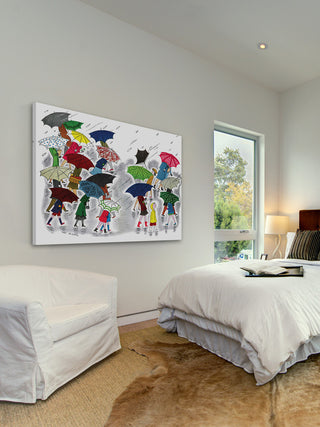 "Rainy Day" Painting Print on Canvas by Curtis