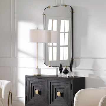 Uttermost UT-9888 Mirror from the Pali collection, Black Iron