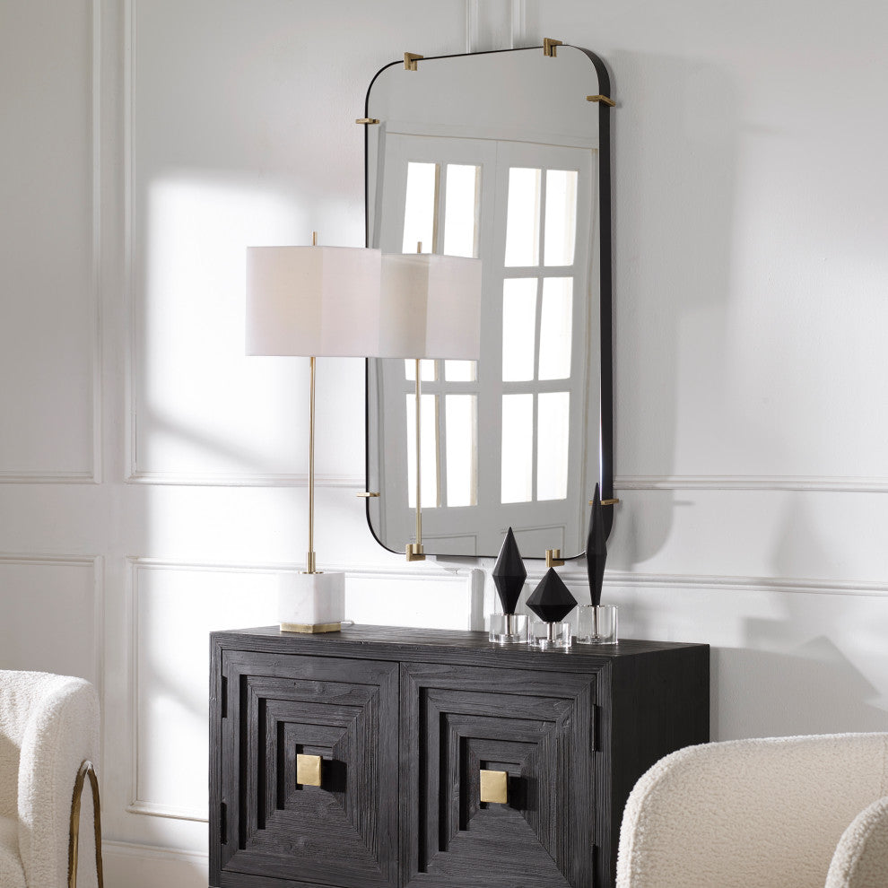 Uttermost UT-9888 Mirror from the Pali collection, Black Iron