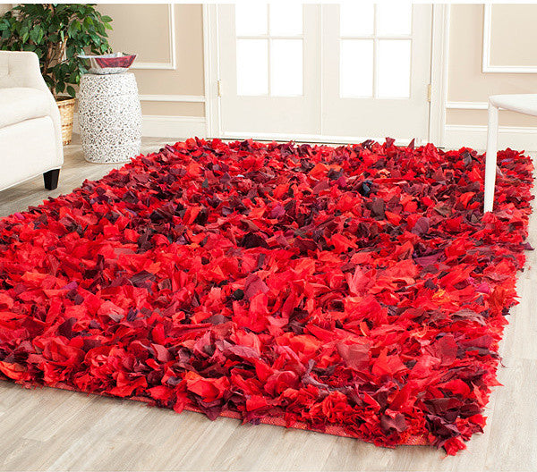 Safavieh Shag Sg951E Rug, Red/Multi, 8'0"x10'0"