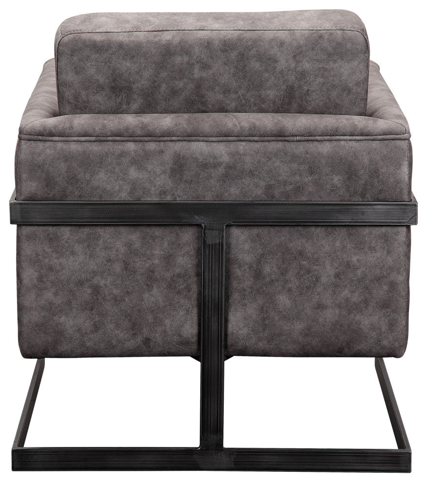 Modern Luxley Club Chair Grey Velvet - Grey