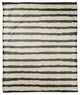 Cream Stripes on Black 50x60 Coral Fleece Blanket