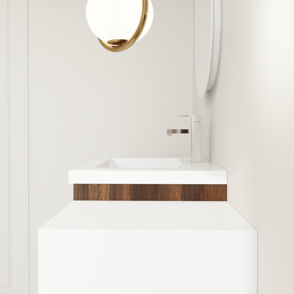 BNK Wall-Mounted Bathroom Cabinet Set with Soft-Close Doors, California Walnut, 36inch