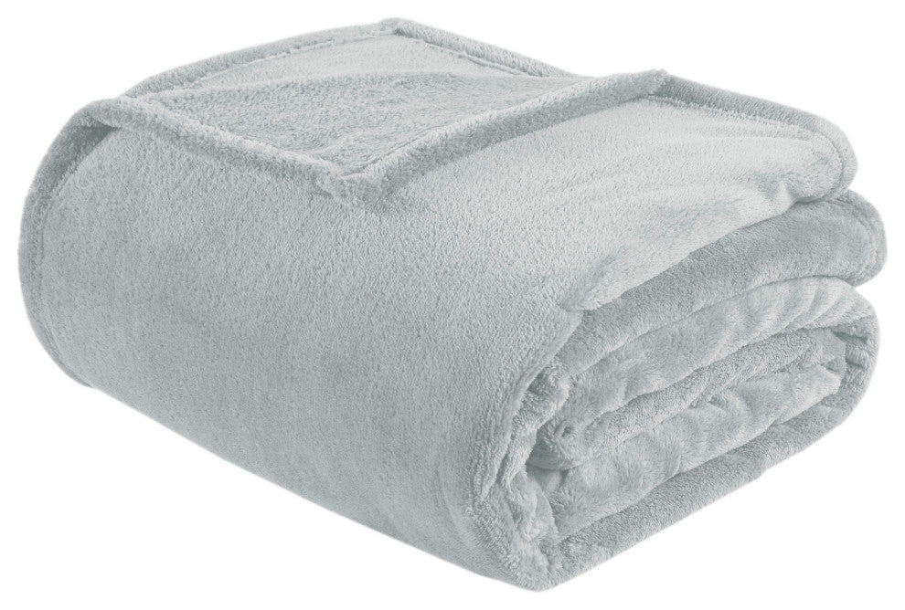 Intelligent Design Solid Microlight Plush Brushed Blanket, Twin/Twin Xl