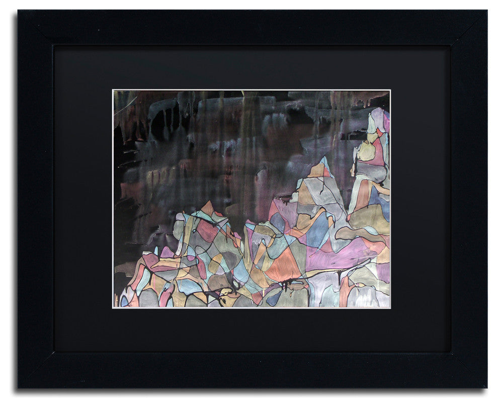Lauren Moss 'Galdhopiggen' Art, Black Frame, Black Matte, 14"x11"