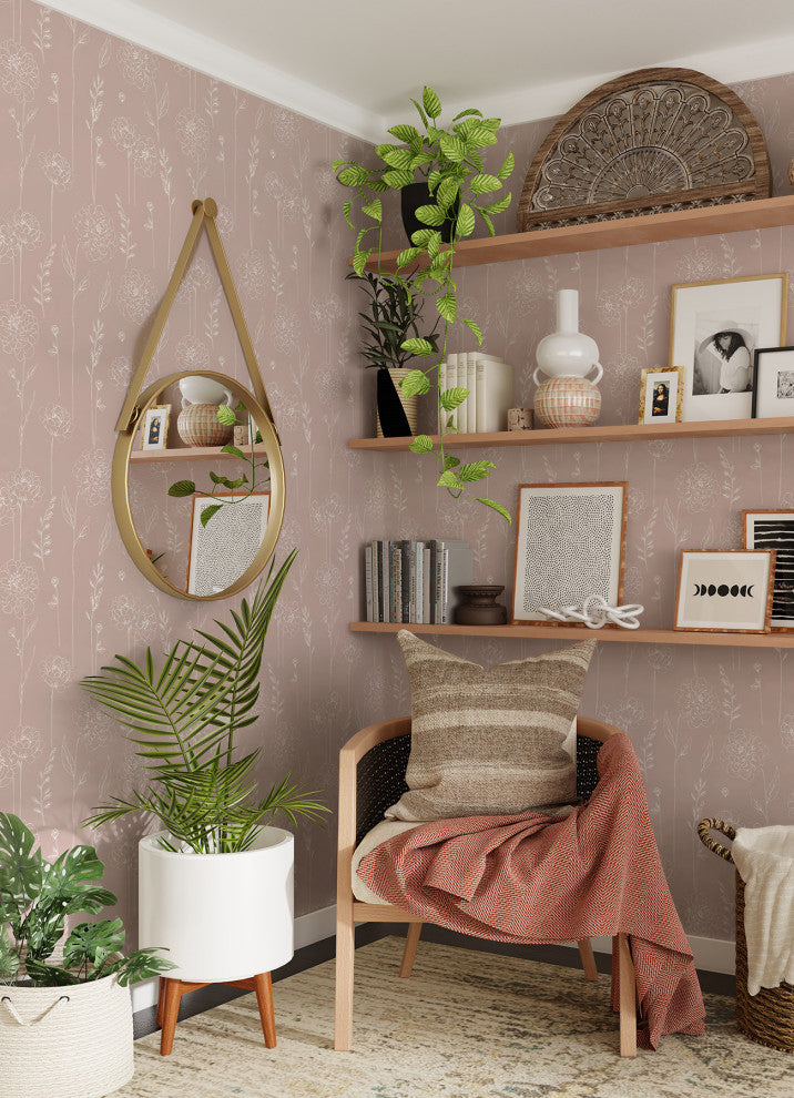 Pink Maisey Peel & Stick Wallpaper