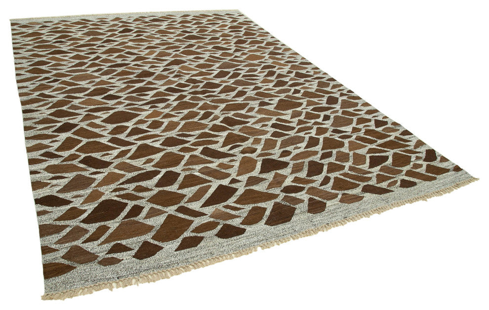 Rug N Carpet - Handwoven Turkish 8' 0'' x 10' 8'' Flatweave Wool Kilim Rug