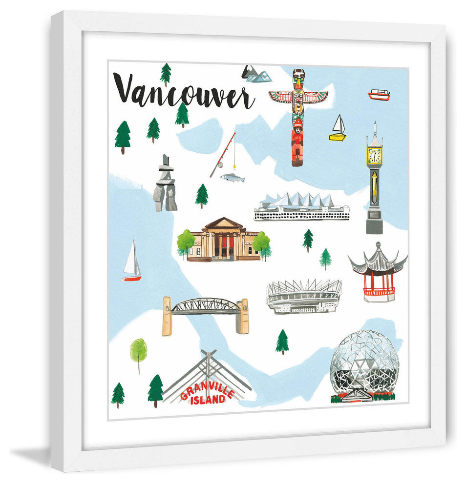 "Travel Vancouver" Framed Print by Molly Rosner