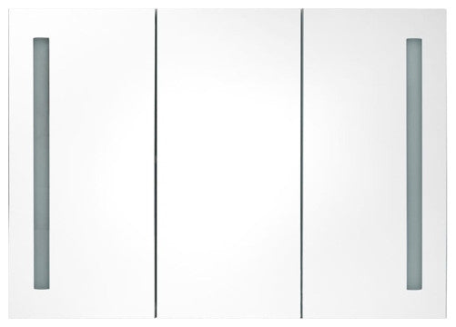 vidaXL Bathroom Cabinet Medicine Cabinet Mirrored Bathroom Vanity Shining White