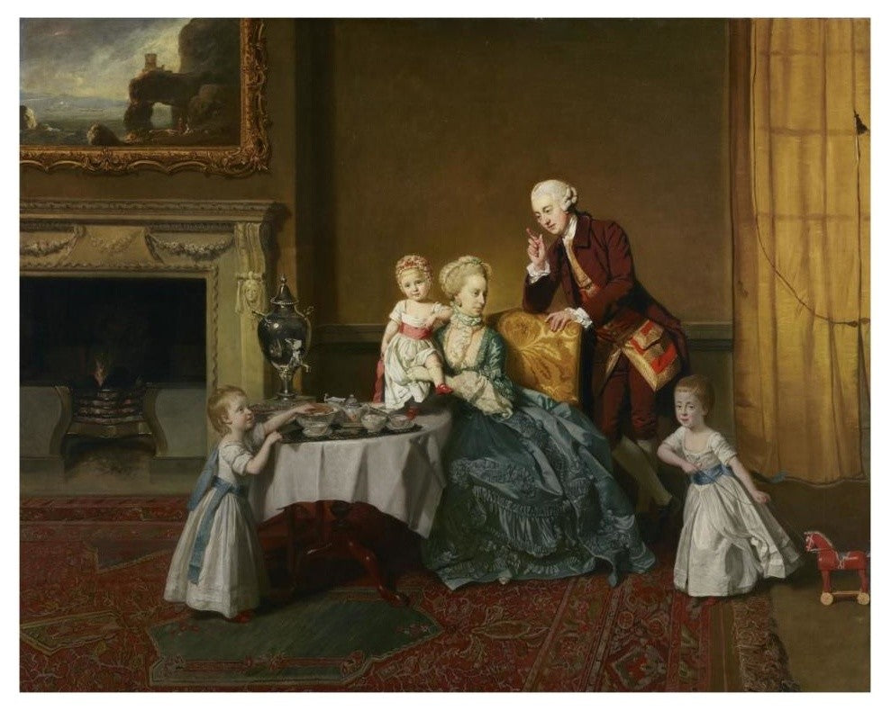 "John, Fourteenth Lord Willoughby de Broke, and his Family" Paper Art, 37"x30"