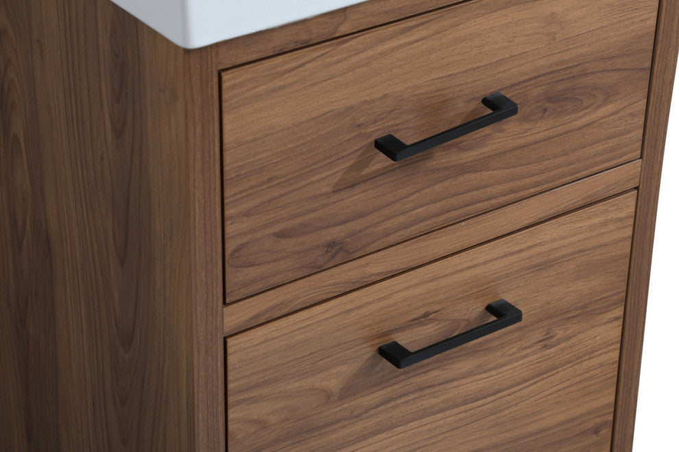 Beatrice 18" Bathroom Vanity, Walnut Brown